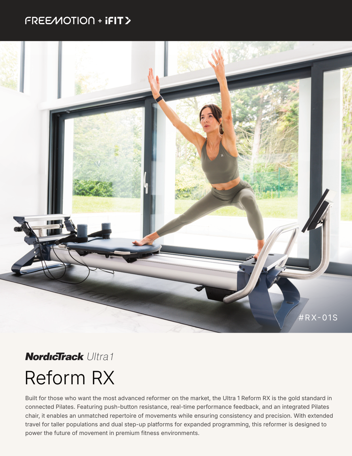 Freemotion x Nordic Trac Ultra 1 Reform RX Pilates Reformer (w/ Screen) $10,550