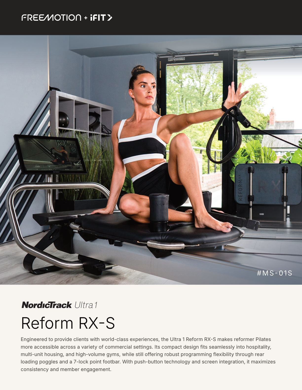 Freemotion x Nordic Trac Ultra 1 Reform RX-S Pilates Reformer (w/ Screen) $8,650