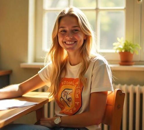  Heather University of Otterbein Student with ADHD sitting at a desk