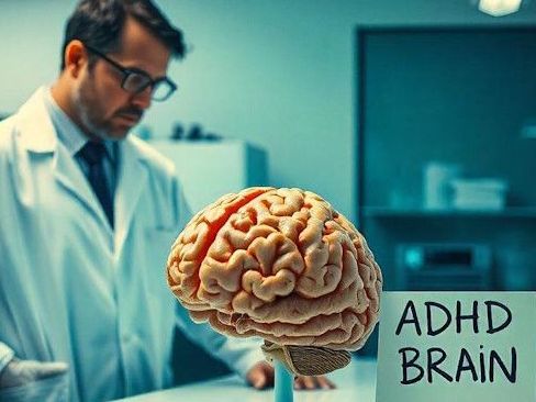 Scientist in Columbus studying the human ADHD brain in a laboratory