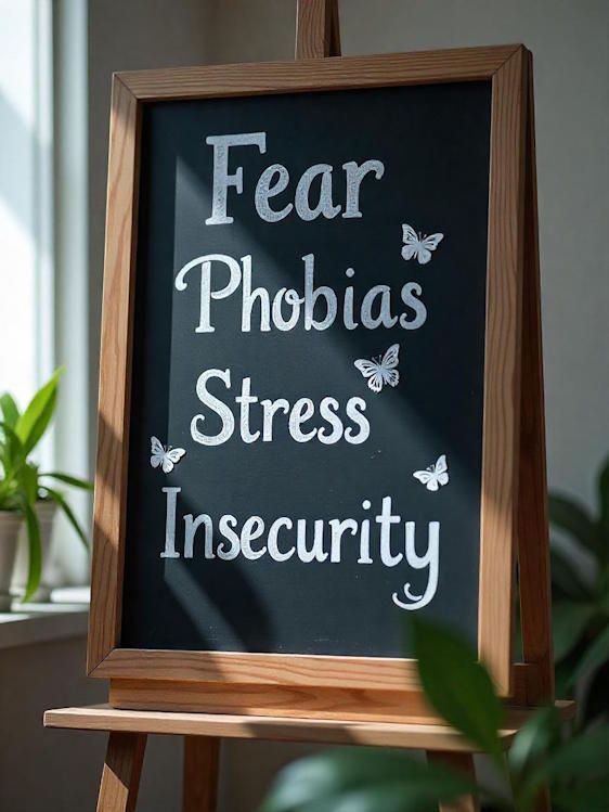 Picture of a word art displaying the words fears and phobias