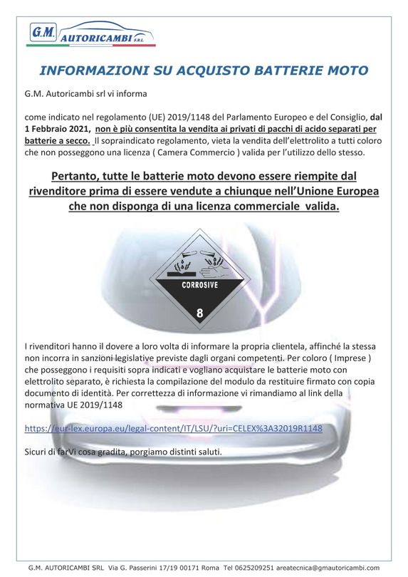lettera GM autoricambi