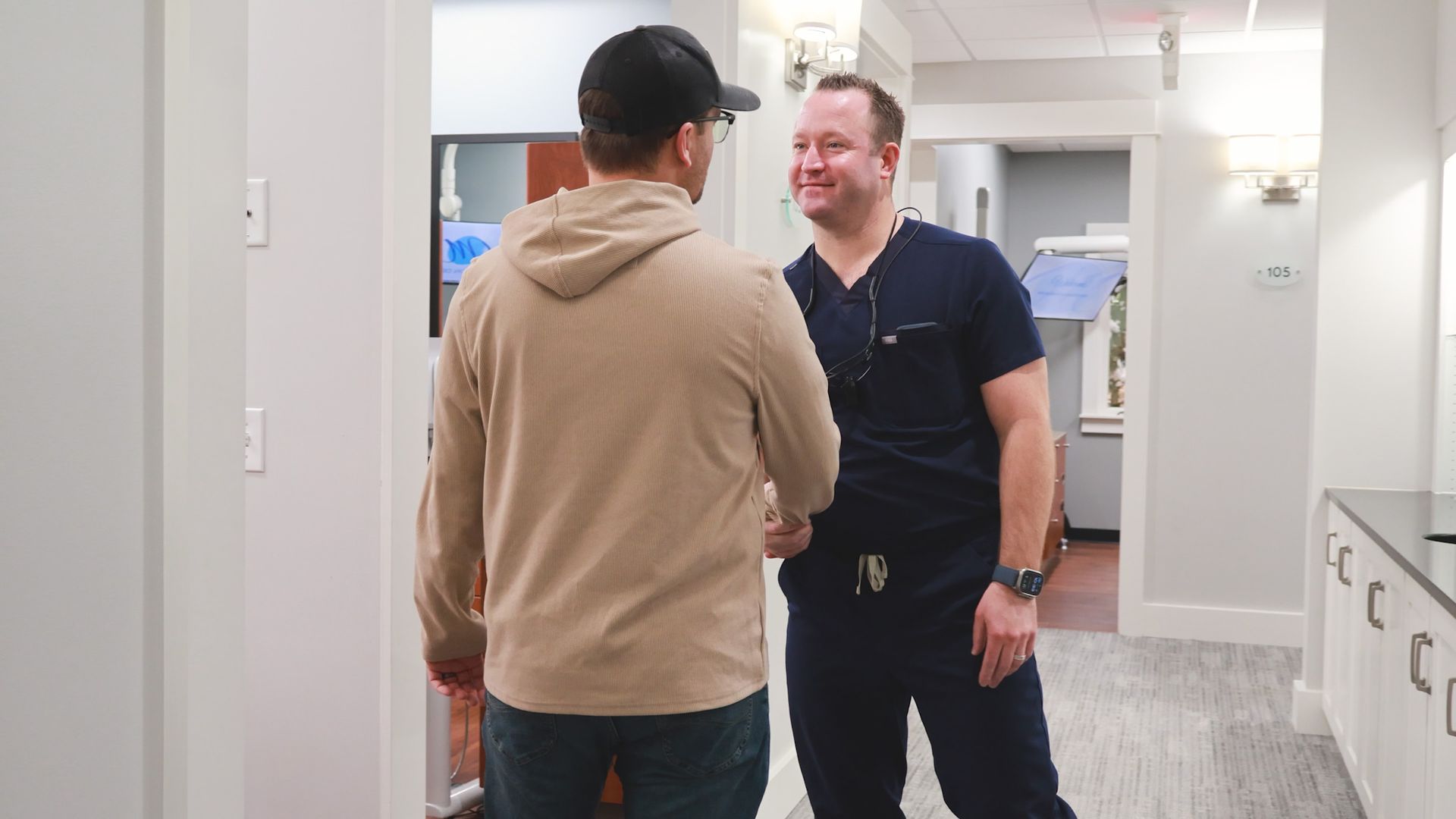 Ali is assisting Dr. McMahon perform a dental procedure at McMahon Dental
