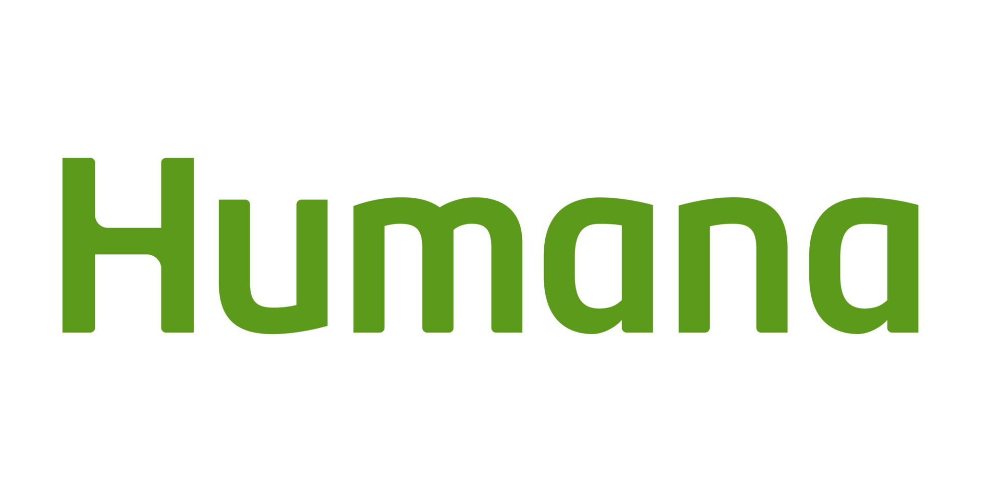 The humana logo is green and white on a white background.