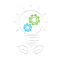 JAG-LOGiC Hemet Digital Marketing Agency Logo white bulb with gears