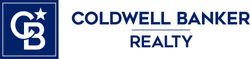 Coldwell Banker Realty logo in blue and white with CB monogram and star icon
