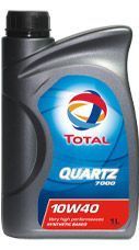 A bottle of total quartz 10w40 engine oil.