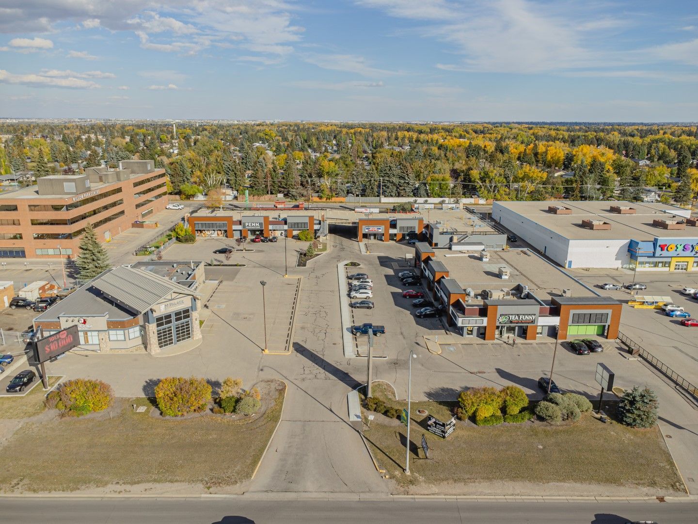 aerial of century park mall