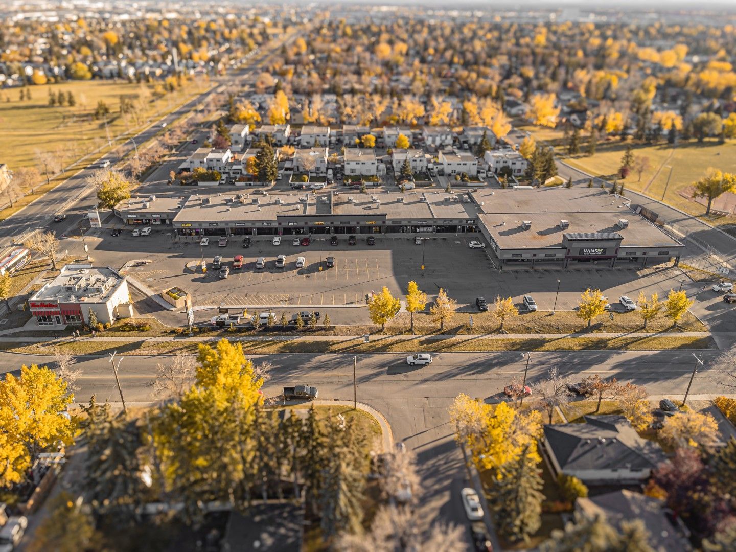 aerial of dover village mall