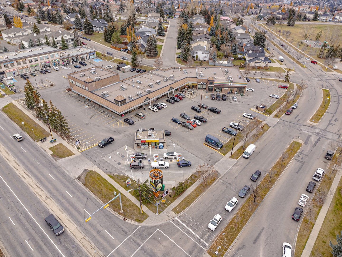 aerial of coach hill mall