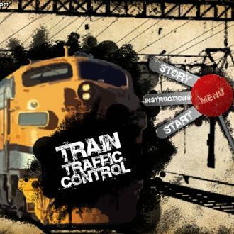 A train with the words train traffic control on it