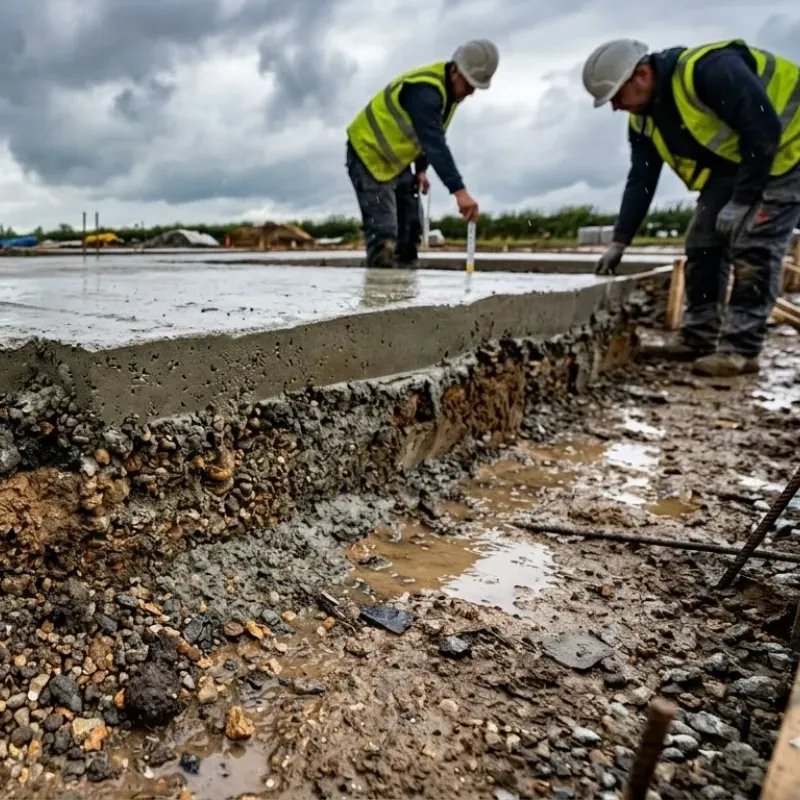 Concrete foundation stability in Baton Rouge LA showing effects of soil conditions and weather on long-term durability