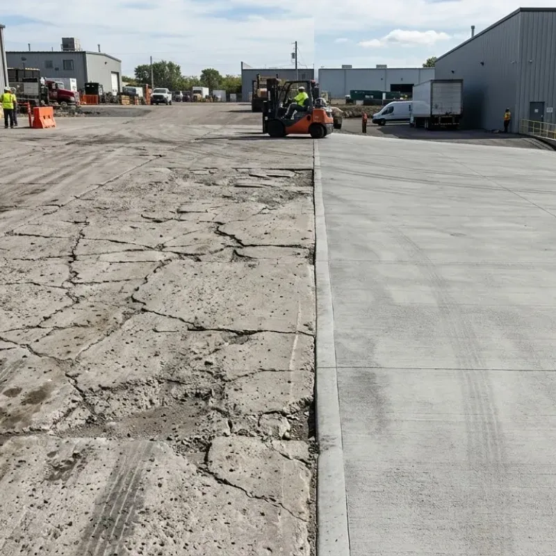 Improper concrete mix causing driveway cracks in Lafayette LA residential property