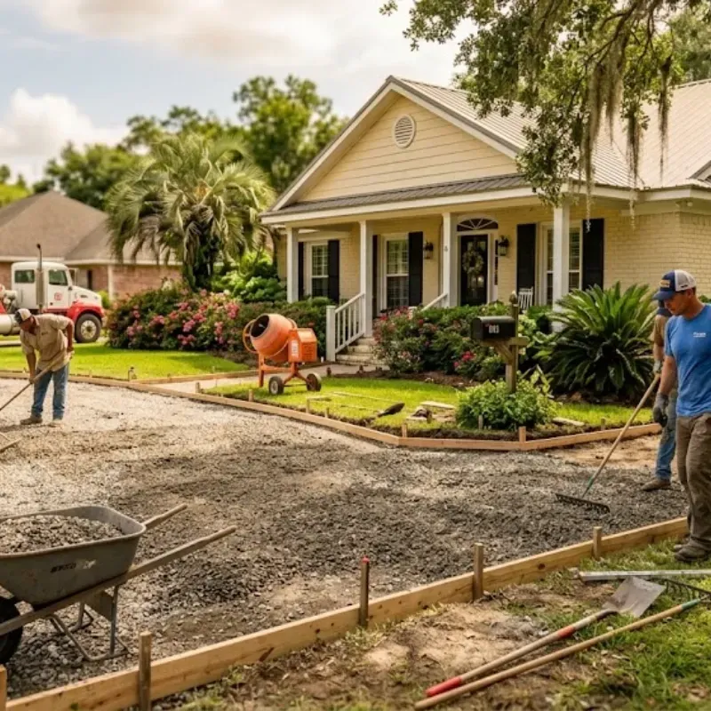 Lafayette LA driveway preparation construction site
