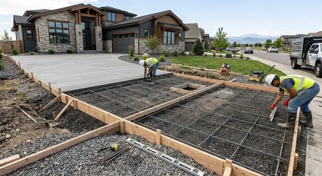 Lafayette driveway subbase preparation with compacted crushed aggregate base for crack-resistant res