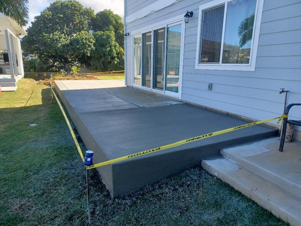 taped off new concrete slab in Lafayette