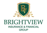 A logo for brightview insurance and financial group.