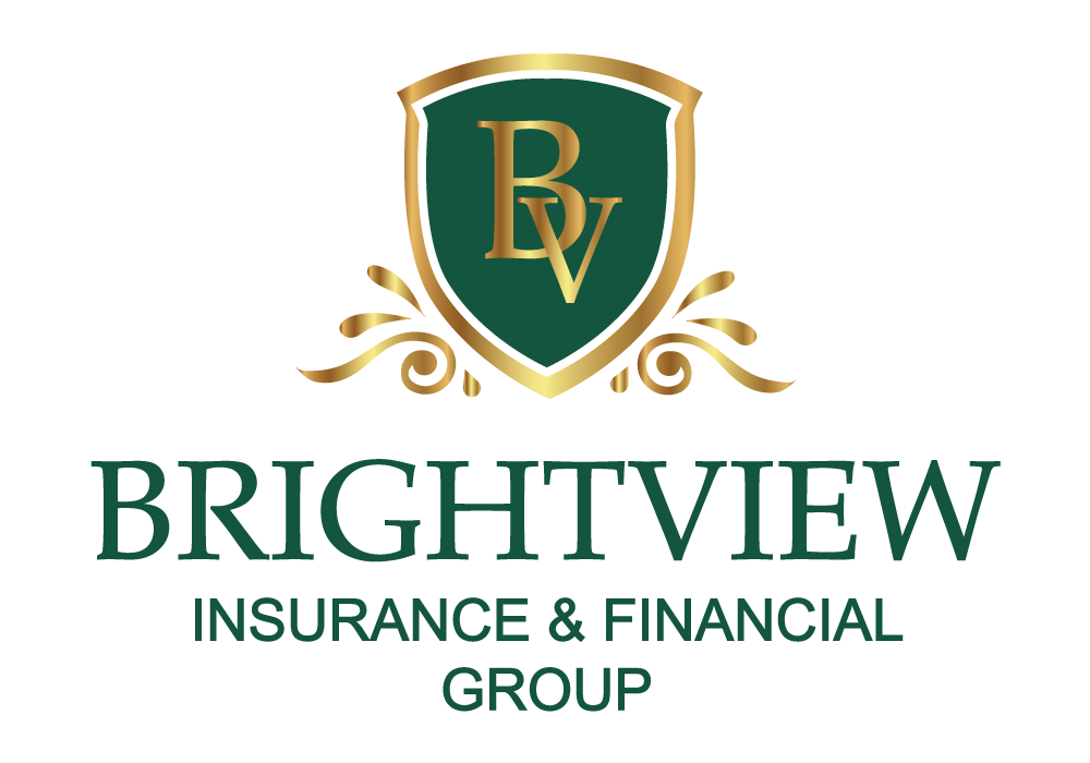 A logo for brightview insurance and financial group.