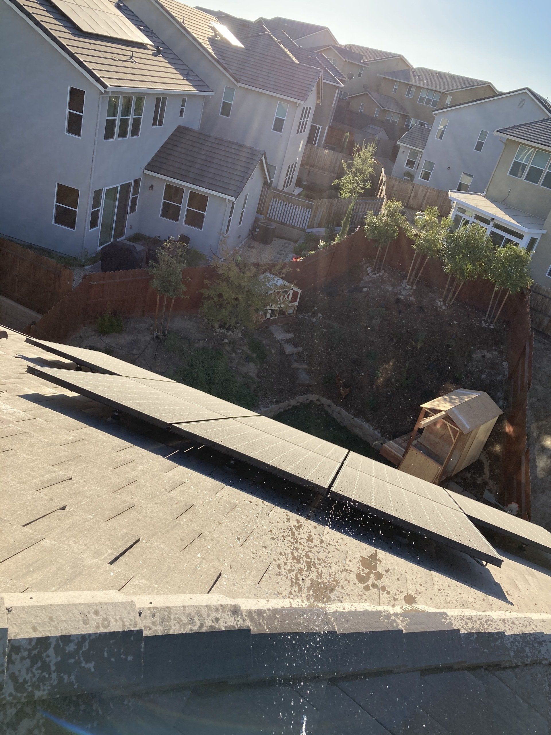 A roof with a lot of shingles on it