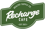 Recharge Bar Cafe - Juice - Coffee - Food - Logo