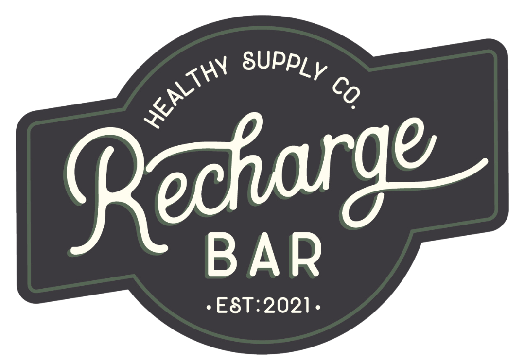 Recharge Bar Cafe - Juice - Coffee - Food - Logo