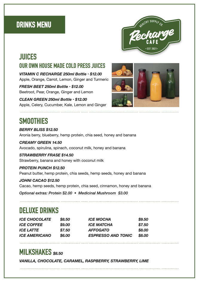 nature 's goodness raw fresh cold-pressed juice clean green vitamin c recharge fresh beet, cafe, best food, best coffee, clyde, recharge bar