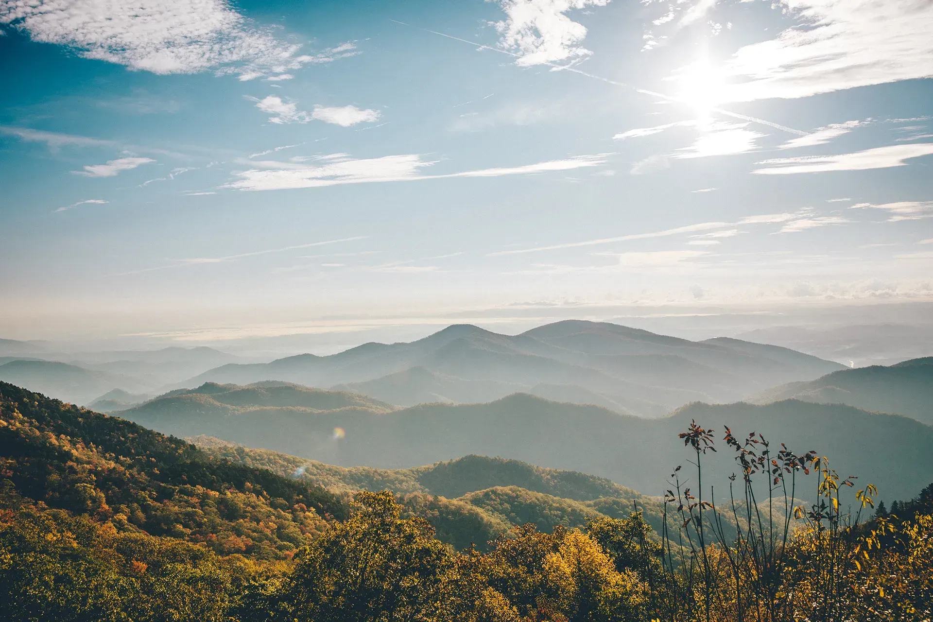 View of the Great Smoky Mountains