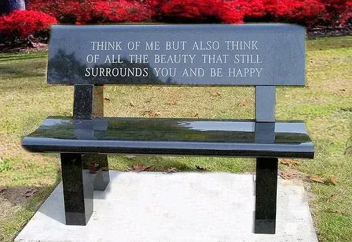 Bench engraved monument offered by Mynatt Funeral Home, Inc.