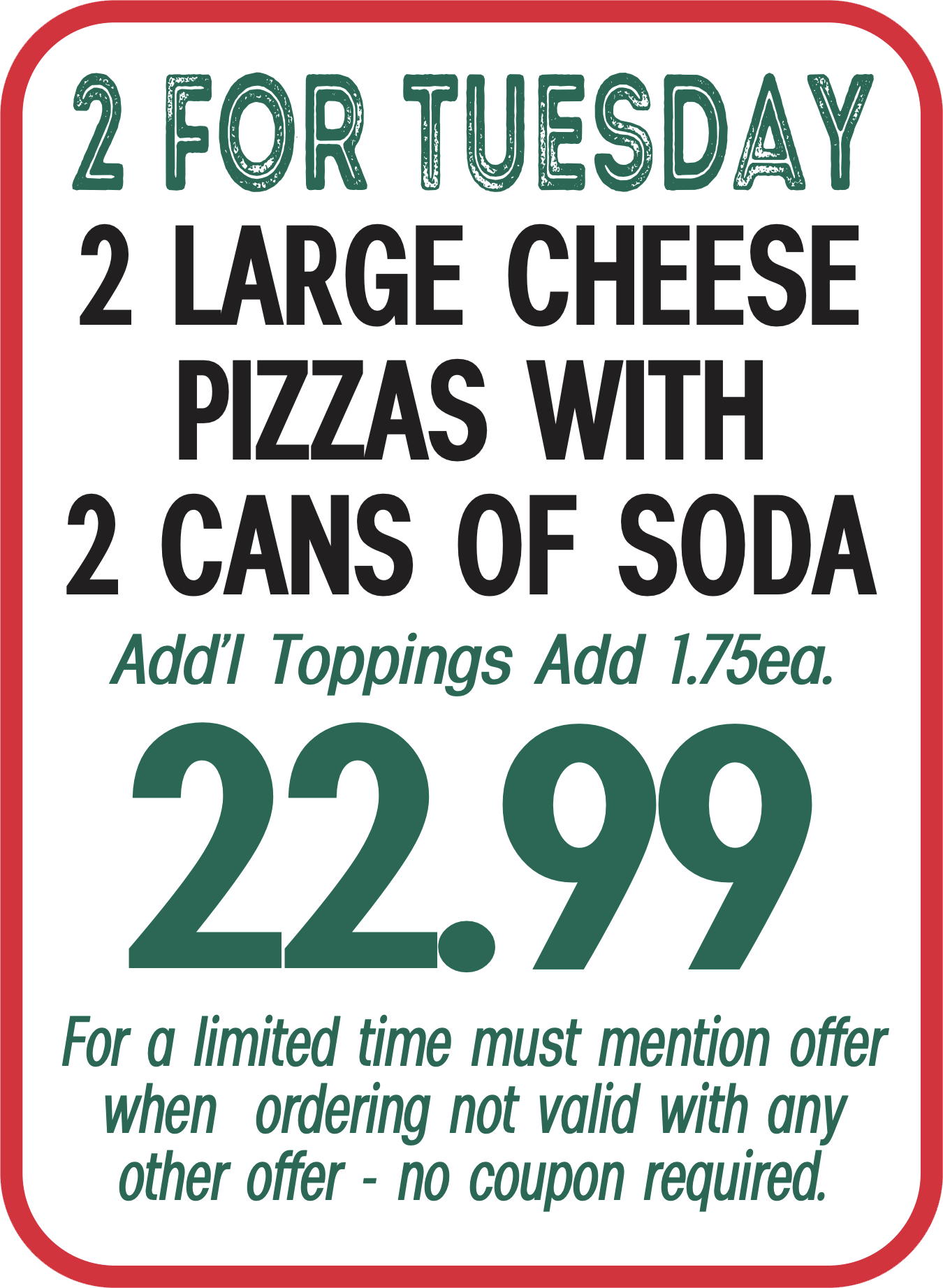 Big Tonys Pizza Coupons Call Now Or Order Online