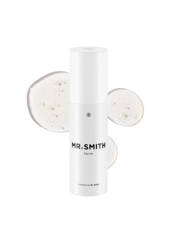 Mr. Smith serum treatment for hair showcasing product.