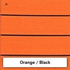 Marine decking colour option: orange and black