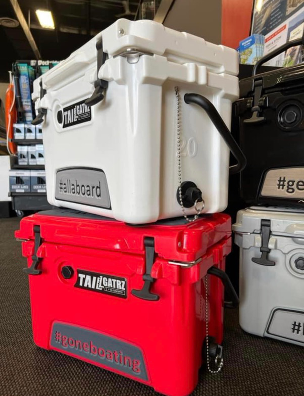 White And Red Coolers