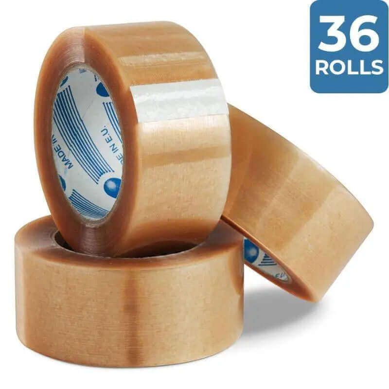36 Rolls Natural Rubber Packing Tape 48 mm x 75 m
