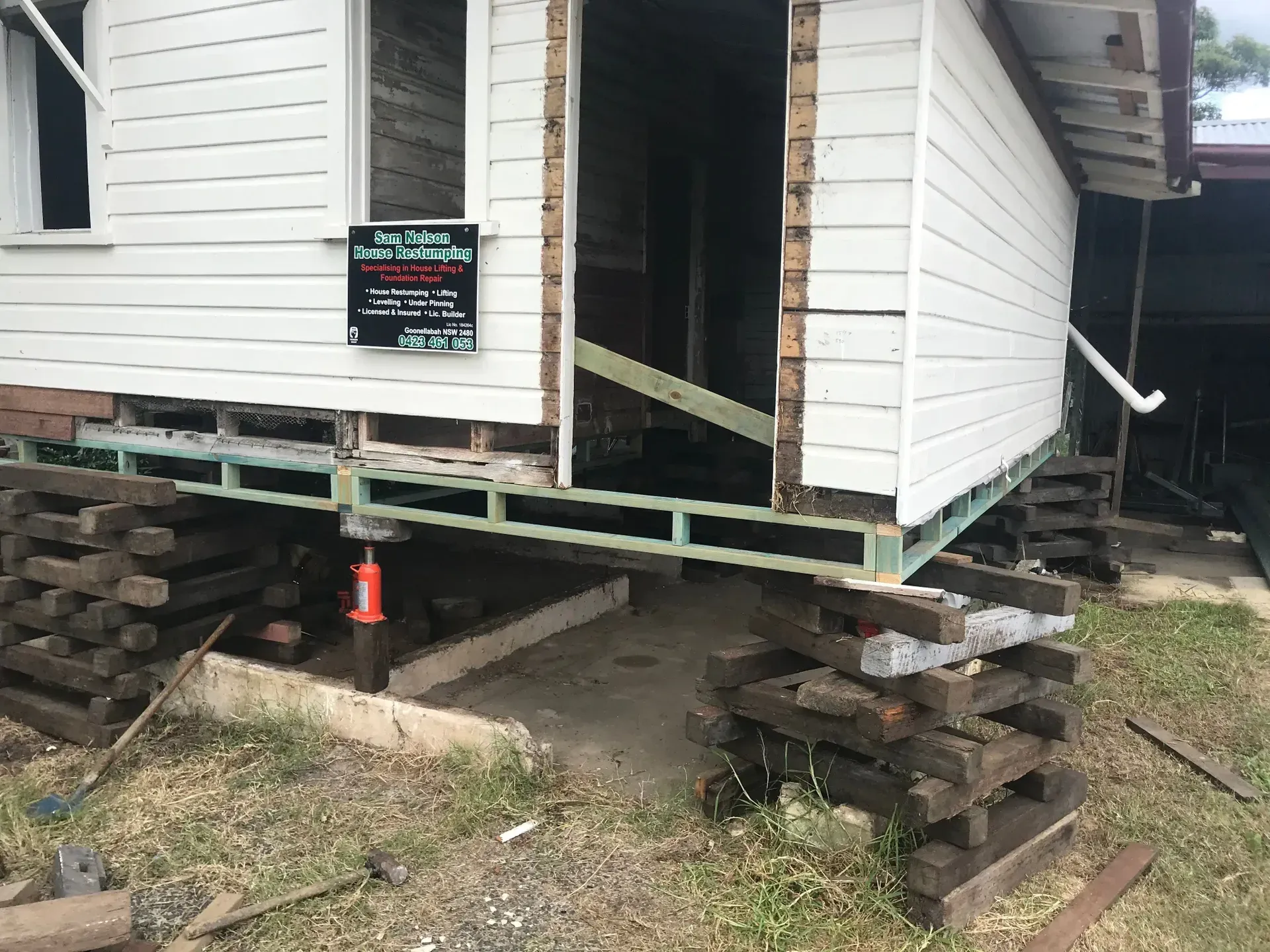 Lifted House — East Coraki, NSW — Northern Rivers Restumping