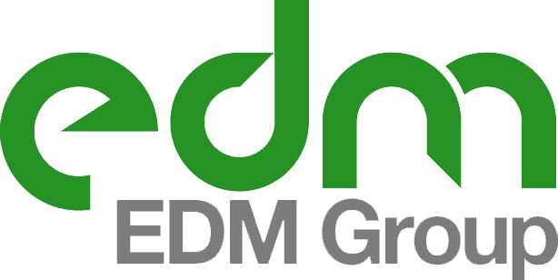 EDM Group green and grey logo