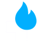 Daily wins icon logo in white and blue