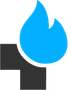 Daily wins icon logo in grey and blue
