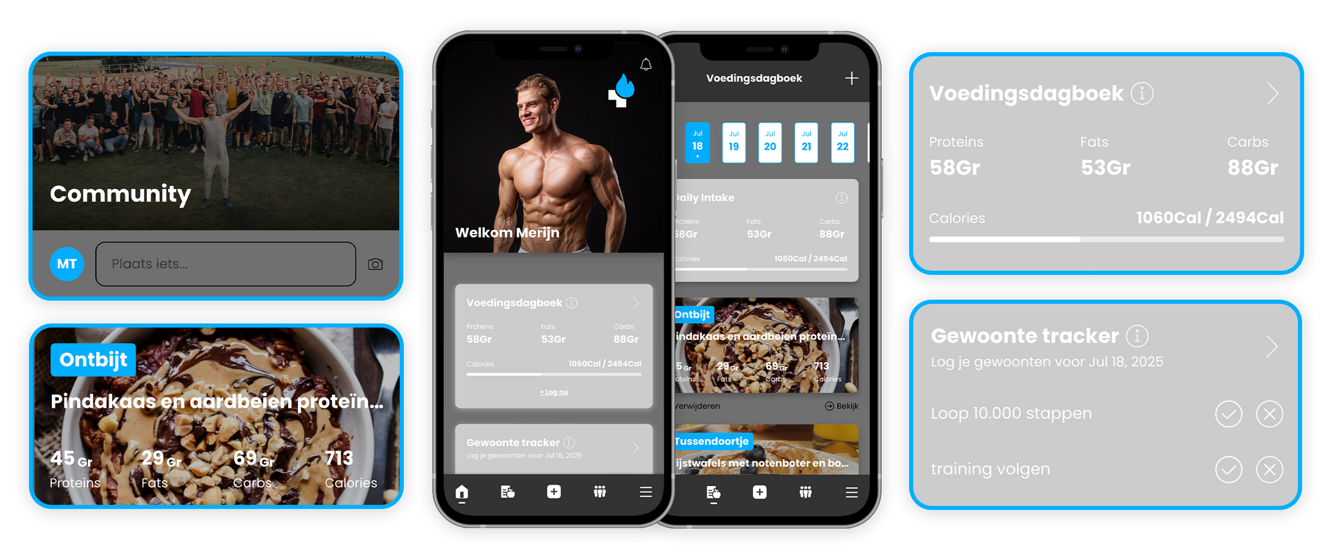 Daily wins app screens