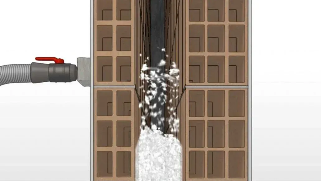 insufflaggio con lana di vetro