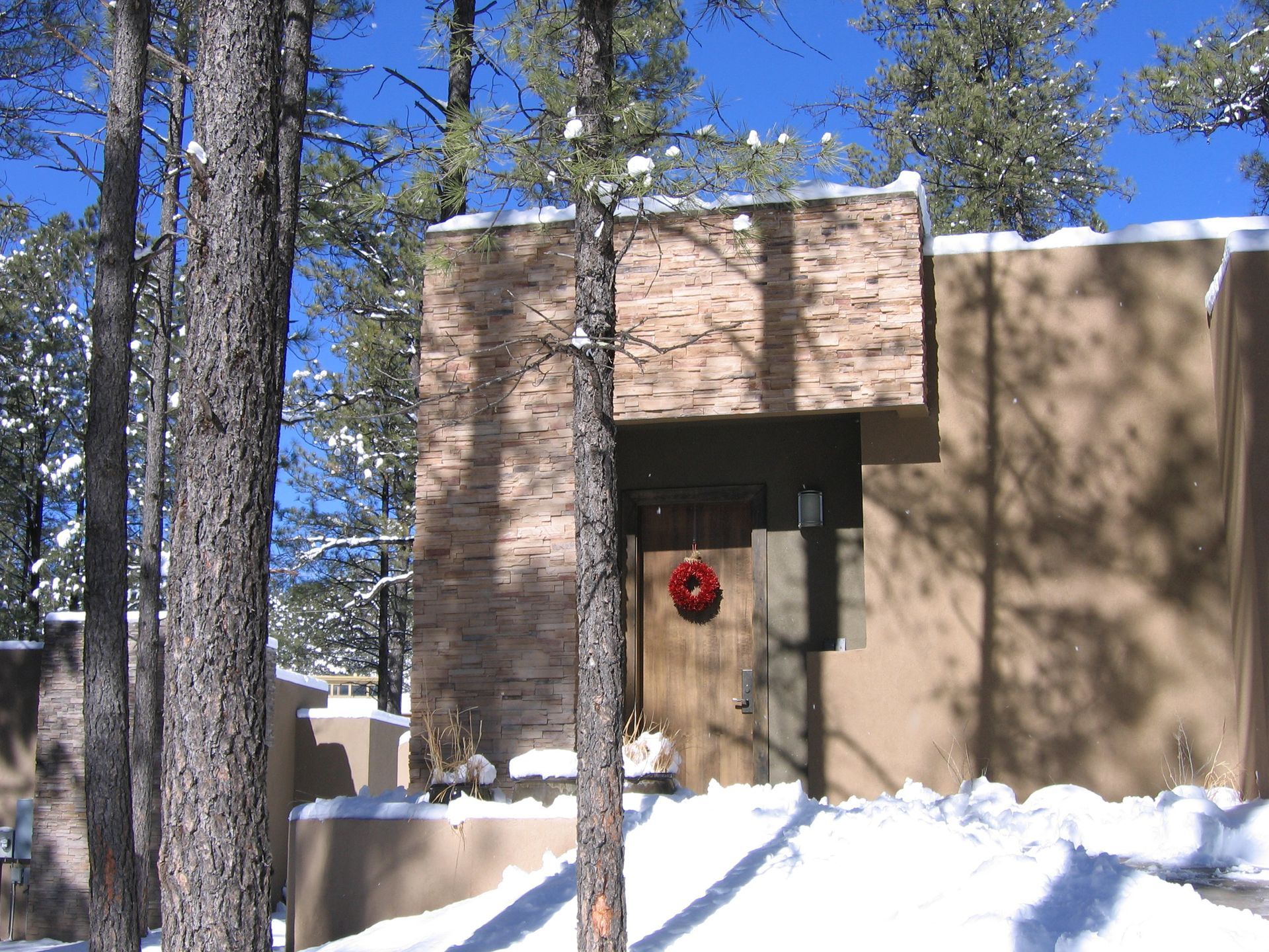 snowy Casita exterior