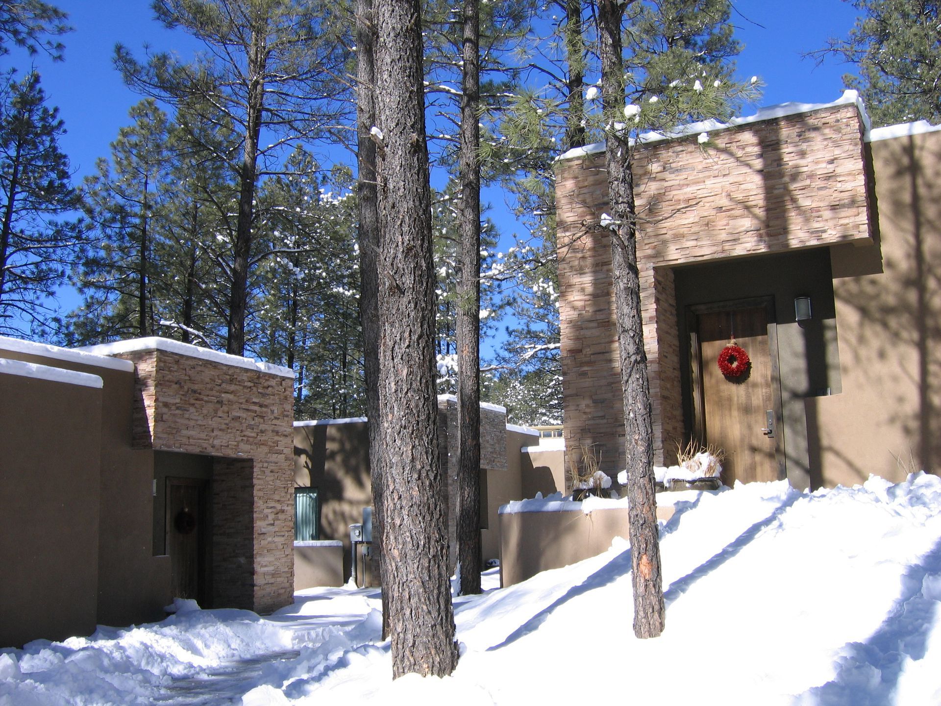 snowy Casita exterior