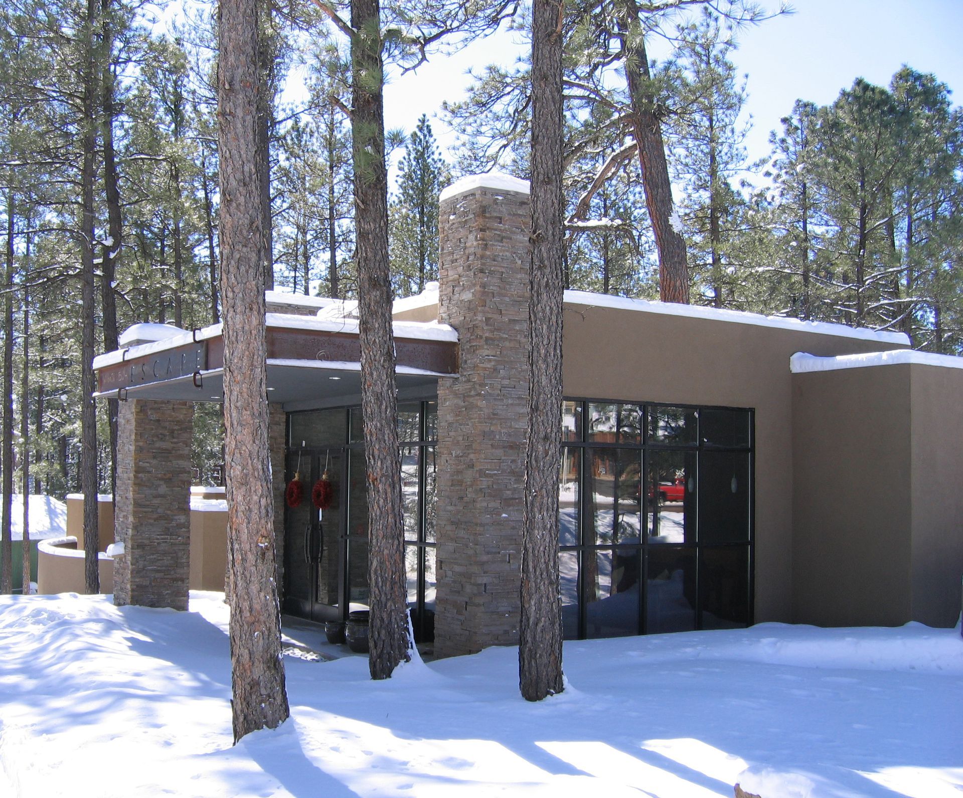 snowy Casita exterior