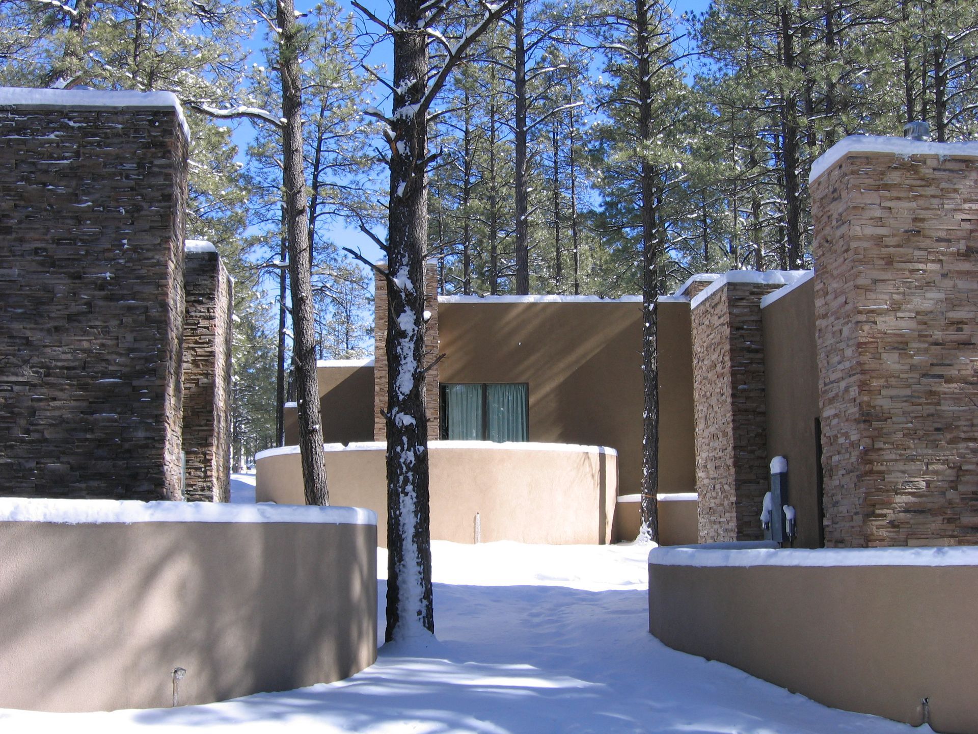 snowy Casita exterior