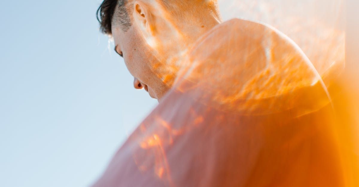 Man with lens flare from the sun