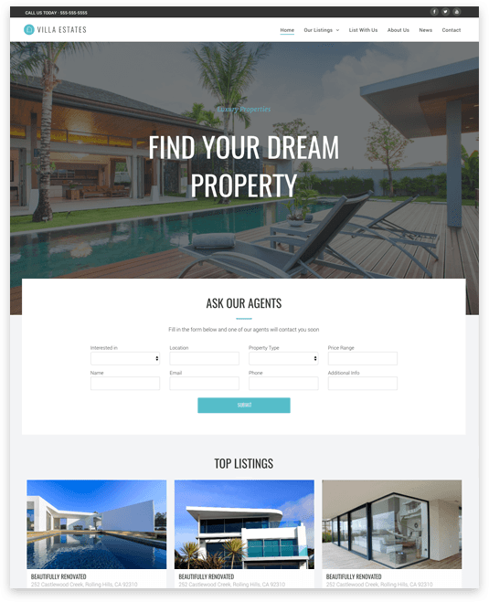 Property website example, Urbandog Media