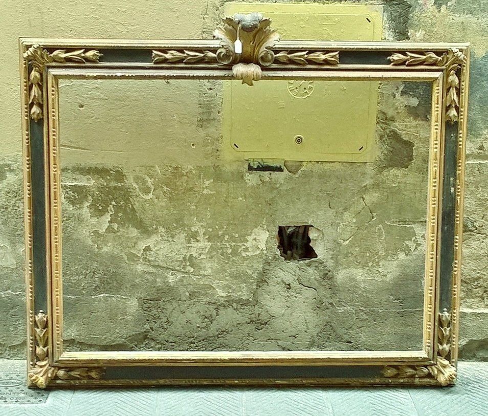 cornice 800 nera oro vero