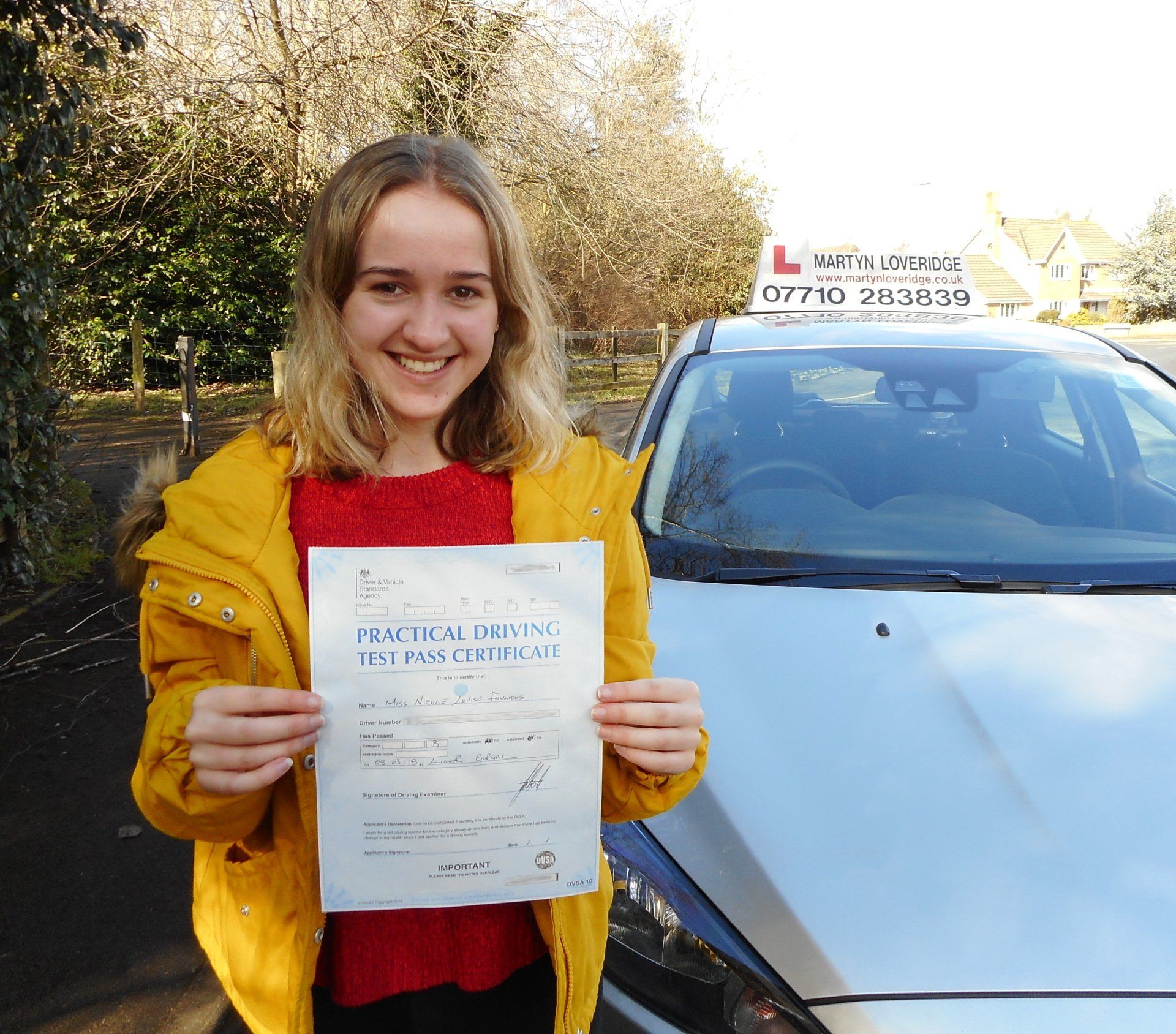 Martyn Loveridge Driver Training's customer 56
