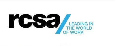 The logo for rcsa is leading in the world of work.