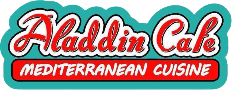 a logo for aladdin cafe mediterranean cuisine
