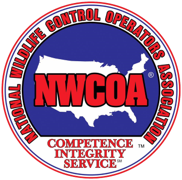 a logo for the nwcoa wildlife control operators association